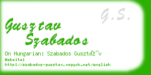 gusztav szabados business card